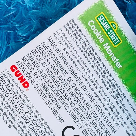 New w/Tag Gund Sesame Street-Cookie Monster Plush 12" - Picture 7 of 13